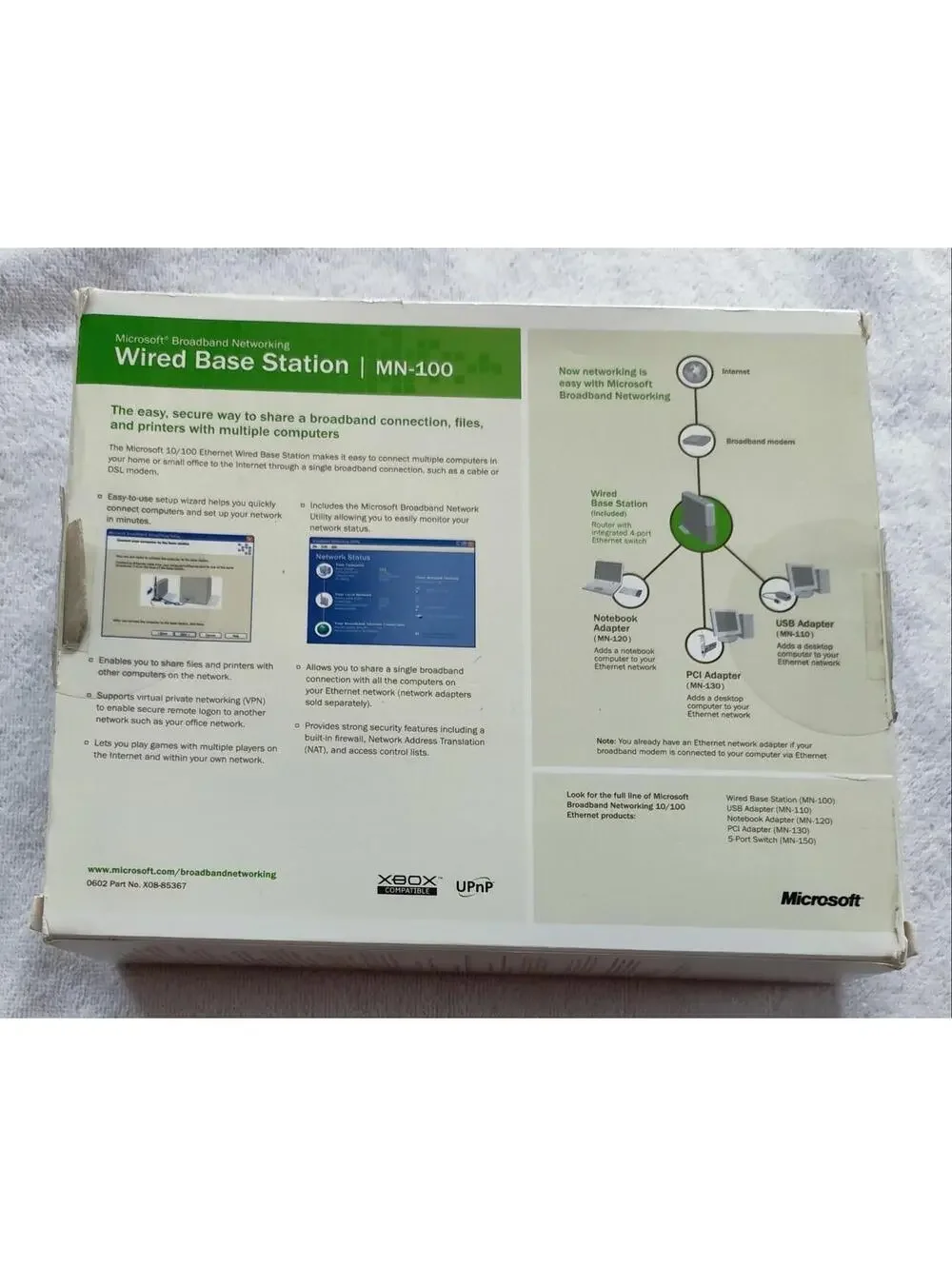 Vintage Microsoft Networking 10 100 Ethernet 4 Port Router